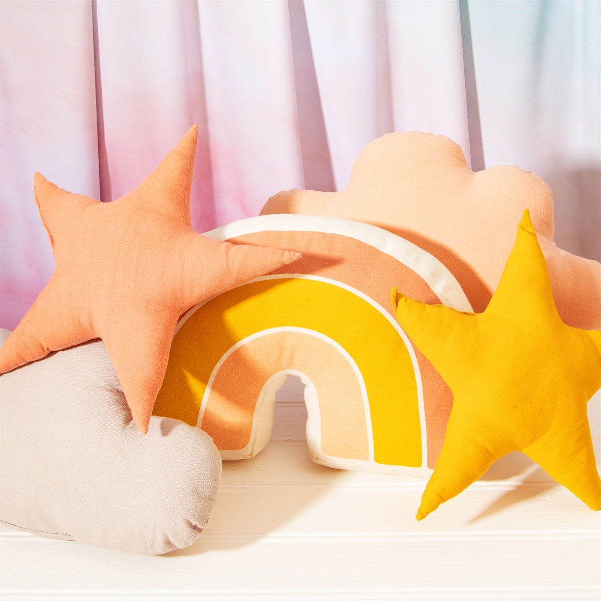 Personalised Rainbow Earth Cushion - Sass and Belle