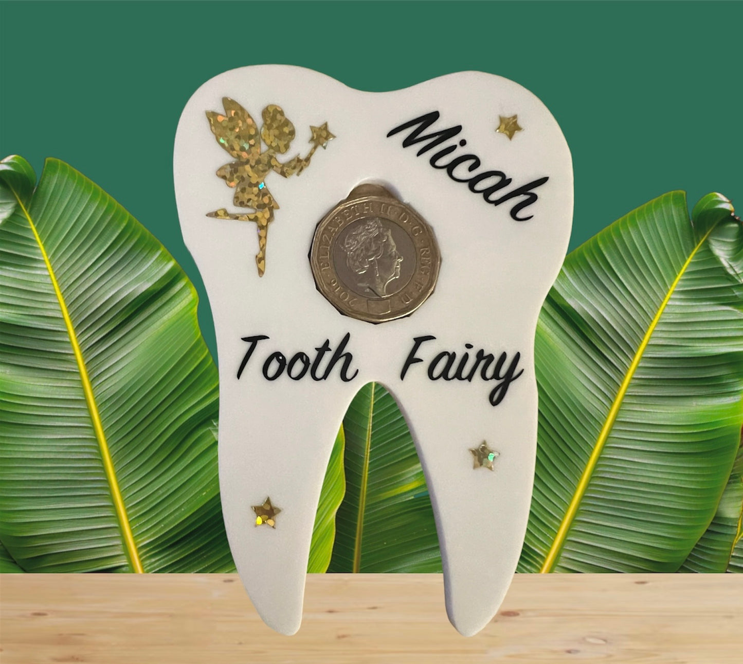 Tooth Fairy Coin Holder and Velvet Pouch