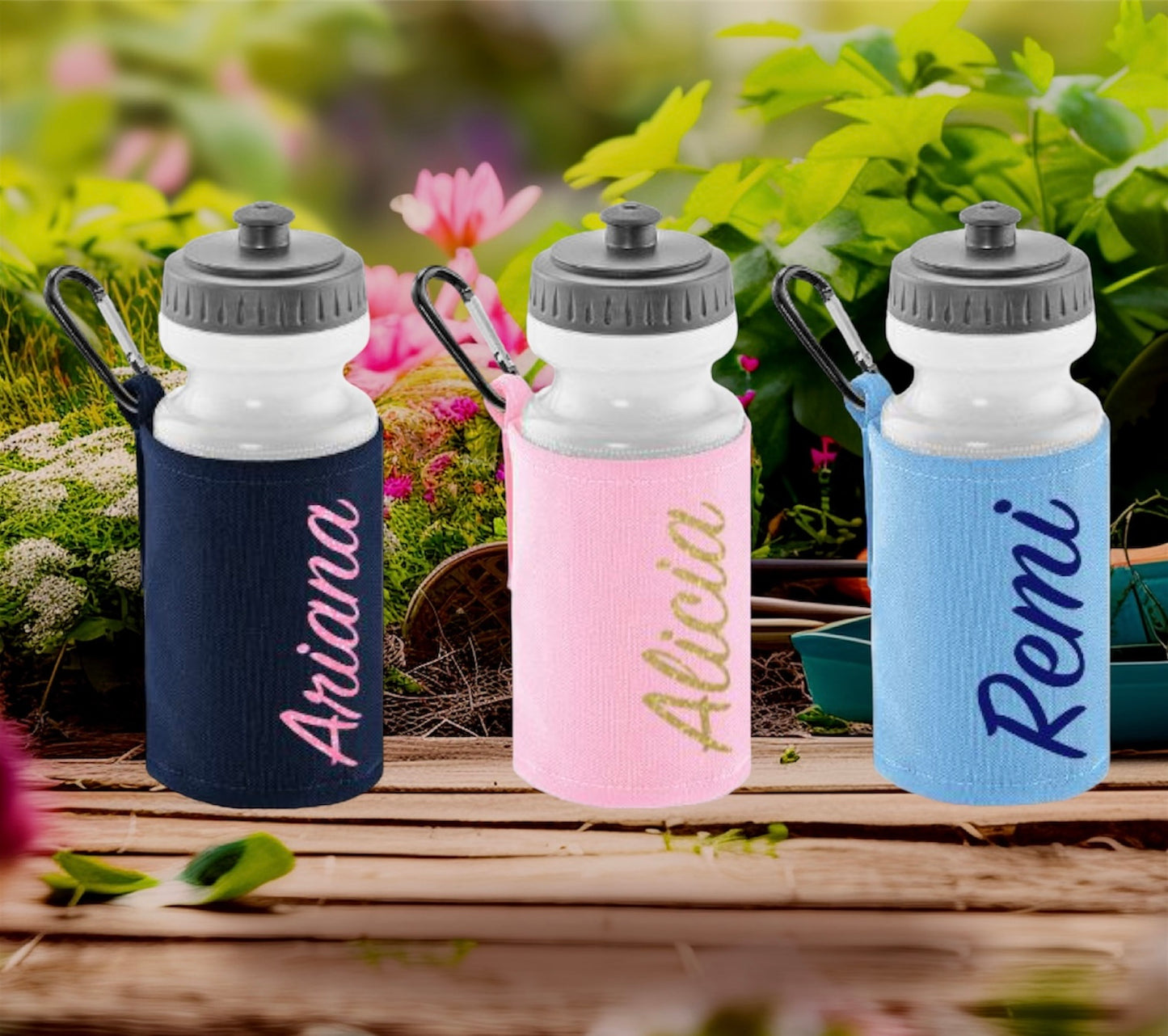 Personalised Water Bottle and Holder